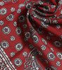Dolce & Gabbana Red Floral Cotton Square Foulard Scarf