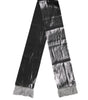 Dolce & Gabbana Metallic Gray Silk Fringes Foulard Scarf