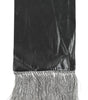 Dolce & Gabbana Metallic Gray Silk Fringes Foulard Scarf