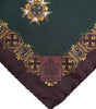 Dolce & Gabbana Green Medals Silk Square Foulard Scarf