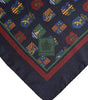 Dolce & Gabbana Multicolor Medals Square Foulard Scarf