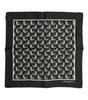 Dolce & Gabbana Black Dog Print Silk Square Foulard Scarf