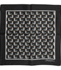 Dolce & Gabbana Black Dog Print Silk Square Foulard Scarf