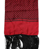 Dolce & Gabbana Red Dotted Silk Fringes Men Foulard Scarf