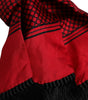 Dolce & Gabbana Red Dotted Silk Fringes Men Foulard Scarf