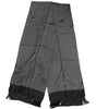 Dolce & Gabbana Black Patterned Fringes Men Foulard Scarf