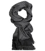 Dolce & Gabbana Black Patterned Fringes Men Foulard Scarf