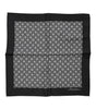 Dolce & Gabbana Black White Patterned Square Foulard Scarf