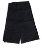 Dolce & Gabbana Black Viscose Fringes Neck Warmer Scarf