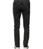 Dolce & Gabbana Black Washed Double Waistband Denim Jeans