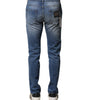 Dolce & Gabbana Blue Washed Cotton Skinny Men Denim Jeans