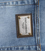 Dolce & Gabbana Blue Washed Cotton Skinny Men Denim Jeans