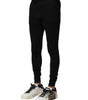 Dolce & Gabbana Black Nylon Elastic Logo Men Leggings Pants