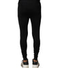 Dolce & Gabbana Black Nylon Elastic Logo Men Leggings Pants