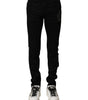 Dolce & Gabbana Black Cotton Embroidery Slim Fit Denim Jeans