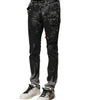 Dolce & Gabbana Black Washed Embellished Skinny Denim Jeans