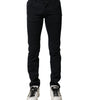 Dolce & Gabbana Black Cotton Slim Fit Men Denim Jeans