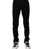 Dolce & Gabbana Black Cotton Stretch Skinny Men Denim Jeans
