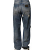 Dolce & Gabbana Blue Cotton Tattered Men Denim Jeans