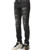 Dolce & Gabbana Black Washed Tattered Slim Fit Denim Jeans