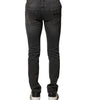 Dolce & Gabbana Black Washed Tattered Slim Fit Denim Jeans