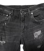 Dolce & Gabbana Black Washed Tattered Slim Fit Denim Jeans