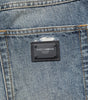 Dolce & Gabbana Blue Washed Tattered Straight Fit Denim Jeans