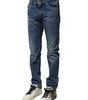 Dolce & Gabbana Blue Cotton Stretch Slim Fit Men Denim Jeans