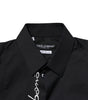 Dolce & Gabbana Black Cotton SICILIA Logo Men Dress Shirt