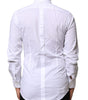 Dolce & Gabbana White Cotton GOLD Long Sleeves Dress Shirt