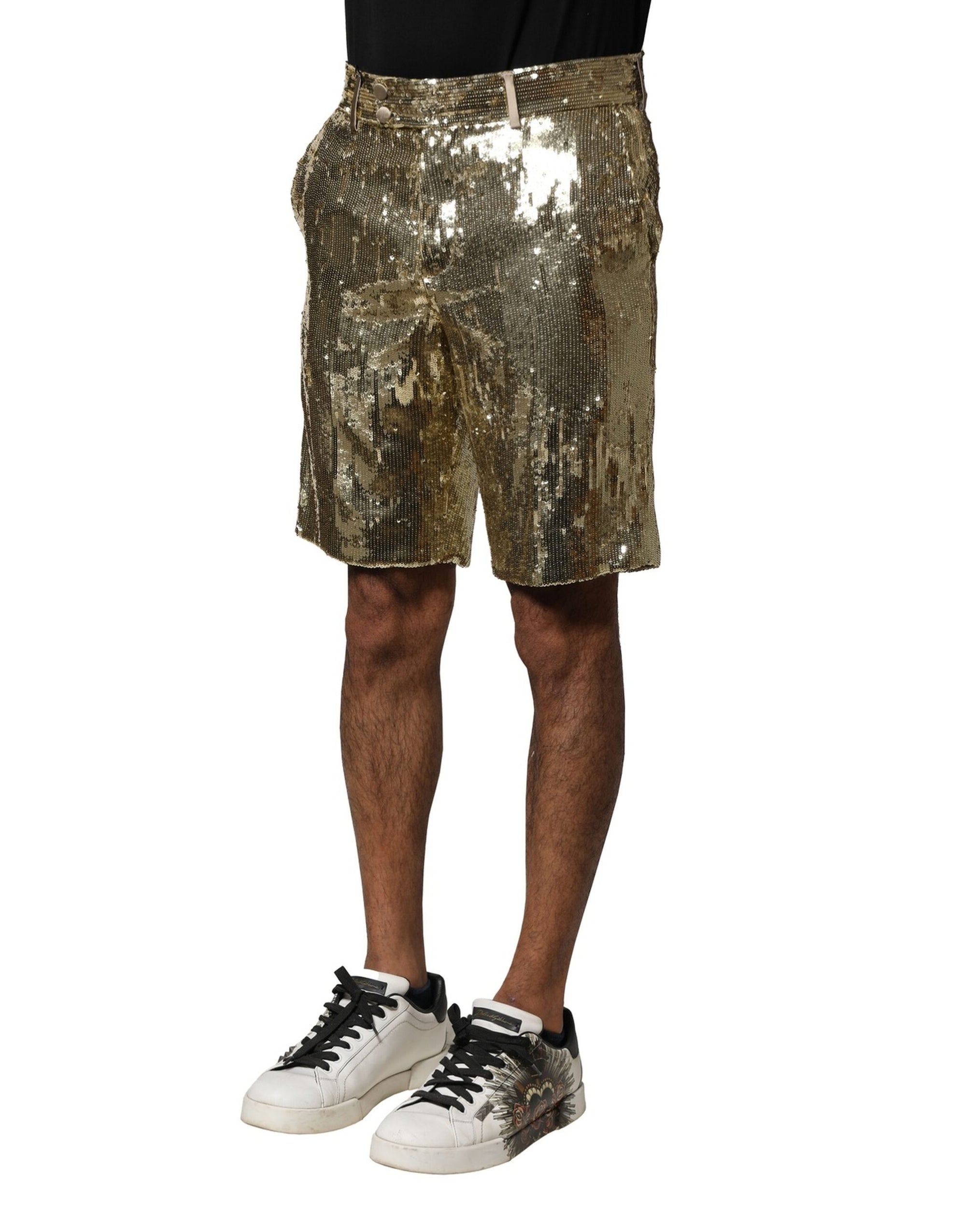 Bermuda Dolce &amp; Gabbana en polyester orné de sequins dorés