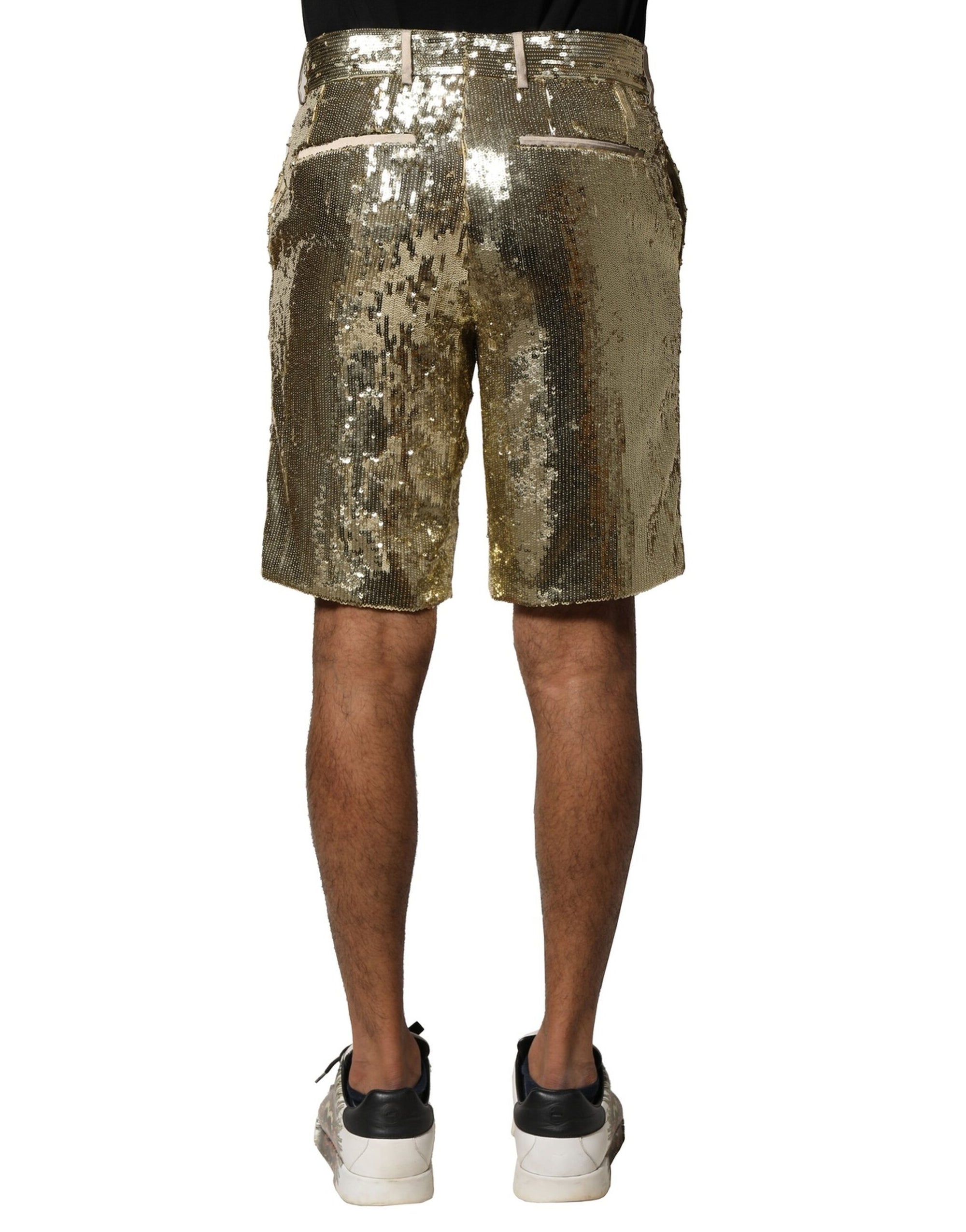 Bermuda Dolce &amp; Gabbana en polyester orné de sequins dorés