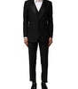 Dolce & Gabbana Black Wool 3 Piece Single Breasted Suit