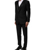 Dolce & Gabbana Black Wool 3 Piece Single Breasted Suit