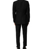 Dolce & Gabbana Black Wool 3 Piece Single Breasted Suit