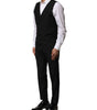 Dolce & Gabbana Black Wool 3 Piece Single Breasted Suit