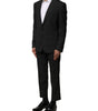 Dolce & Gabbana Black Wool 2 Piece Single Breasted Suit