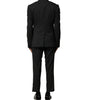 Dolce & Gabbana Black Wool 2 Piece Single Breasted Suit