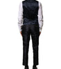 Costume 3 pièces simple boutonnage en jacquard noir Dolce &amp; Gabbana