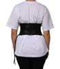 Dolce &amp; Gabbana Black Cotton Waist LaceUp Strap Corset Belt