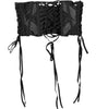 Dolce &amp; Gabbana Black Cotton Waist LaceUp Strap Corset Belt