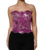 Dolce & Gabbana Pink Bustier Sleeveless Corset Blouse Top