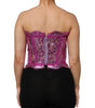Dolce & Gabbana Pink Bustier Sleeveless Corset Blouse Top