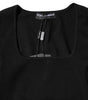 Dolce & Gabbana Black Square Neck Long Sleeves Pullover Top