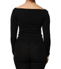 Dolce & Gabbana Black Viscose Long Sleeve Pullover Blouse Top