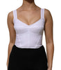 Dolce & Gabbana White Bustier Sleeveless Corset Blouse Top