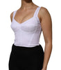 Dolce & Gabbana White Bustier Sleeveless Corset Blouse Top