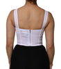 Dolce & Gabbana White Bustier Sleeveless Corset Blouse Top