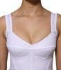 Dolce & Gabbana White Bustier Sleeveless Corset Blouse Top