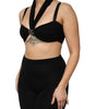 Dolce & Gabbana Black Cropped Viscose Halter Bustier Top